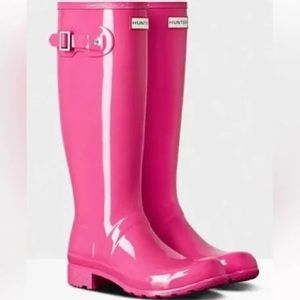 Pink Hunter boots